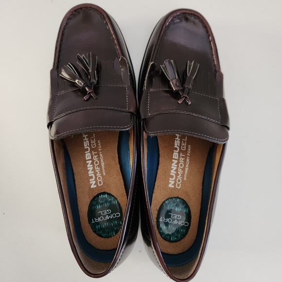 Nunn Bush Men Denzel Moc Toe Kiltie Tassel  Loafer KORE Comfort , Burgundy, 8 main image 12